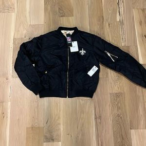 New Orleans Saints Wear By Erin Andrews Bomber Jacket-NWT